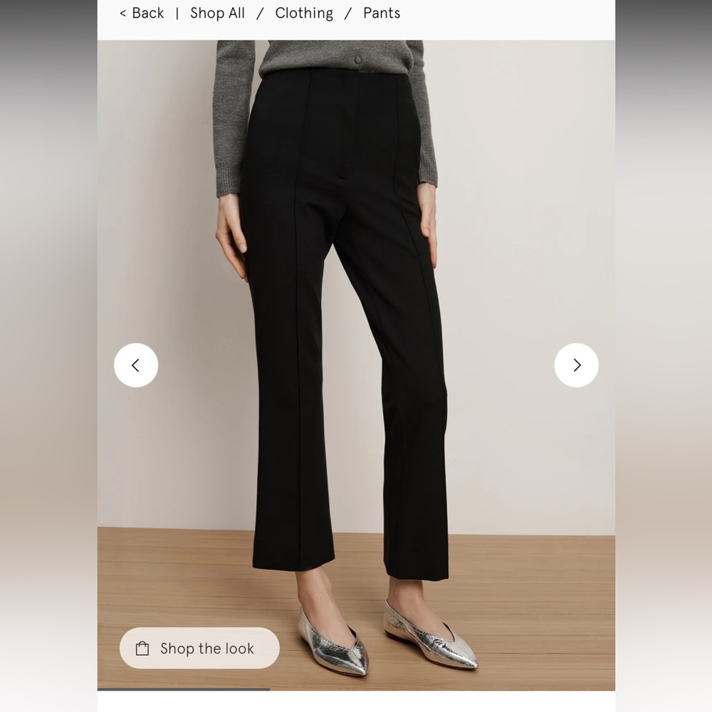 Veronica Beard Kean Black Crepe Trousers Pants Sz16